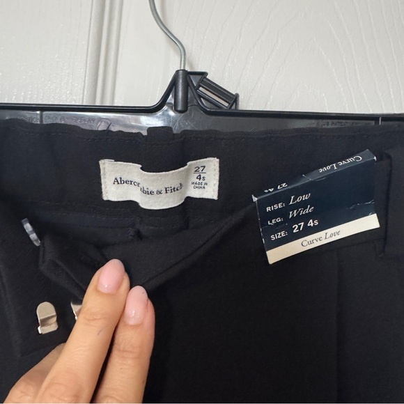 NWT! Abercrombie & Fitch Sloane Tailored Wide Leg Pant SZ 27 short - Picture 2 of 10